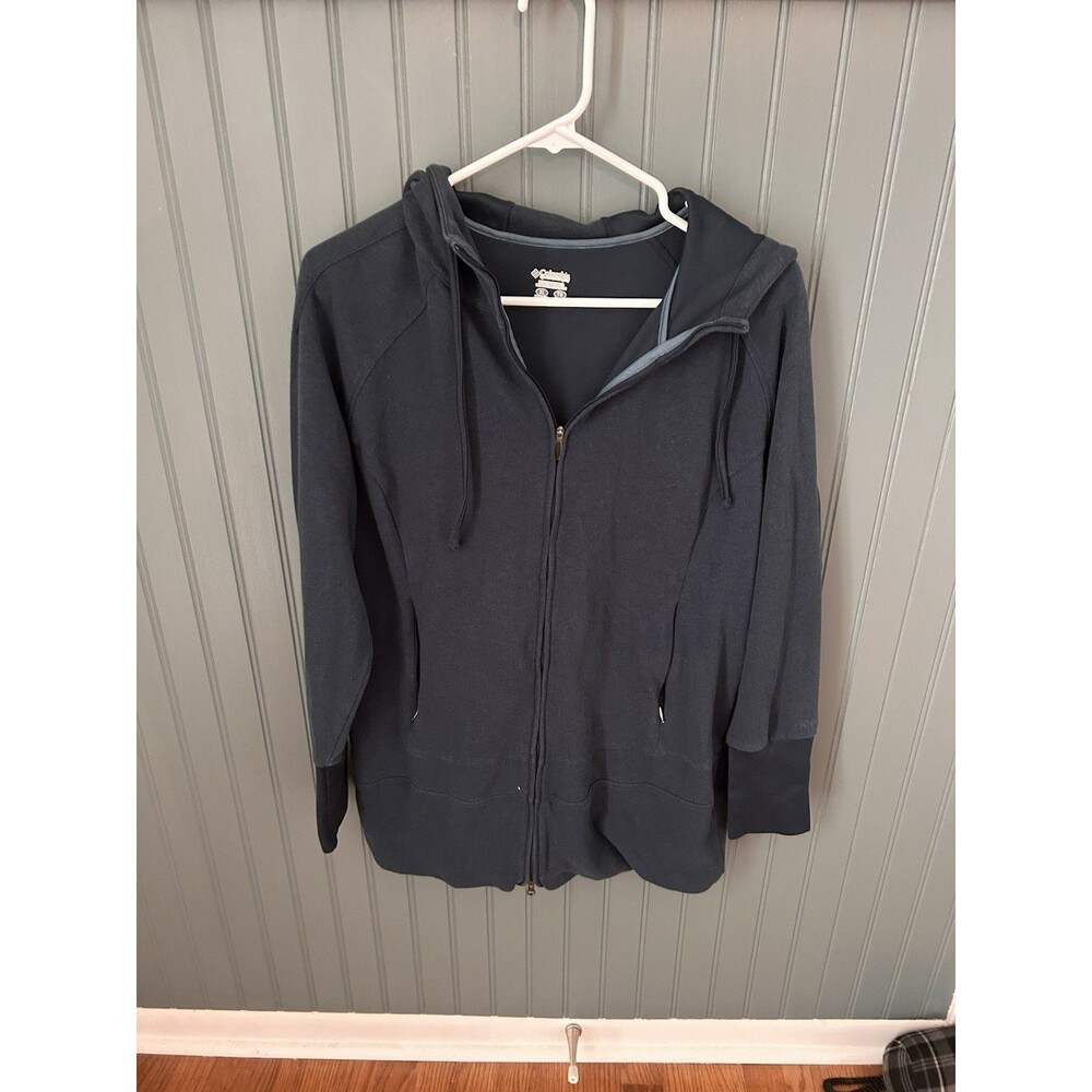 Columbia Jacket Full‎ Zip Women's Hoodie XL Jacket Navy Blue Long Sleeve